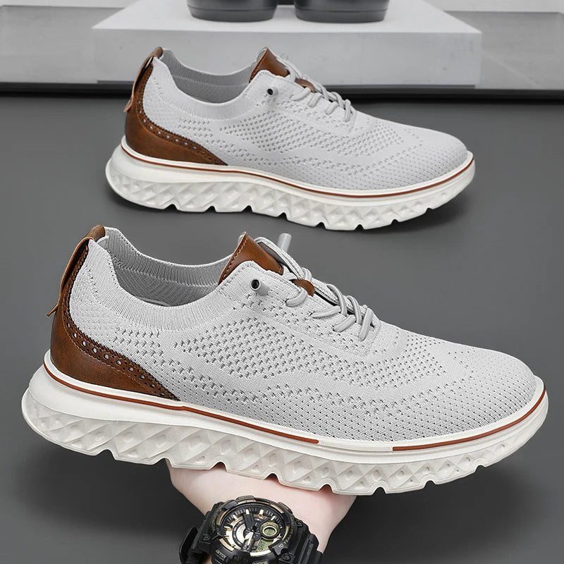 Men Sneakers Men Mesh Casual Shoes Fashion Lightweight Breathable Soft Soled Shoes Summer Outdoor Sports Fitness Large Size 48