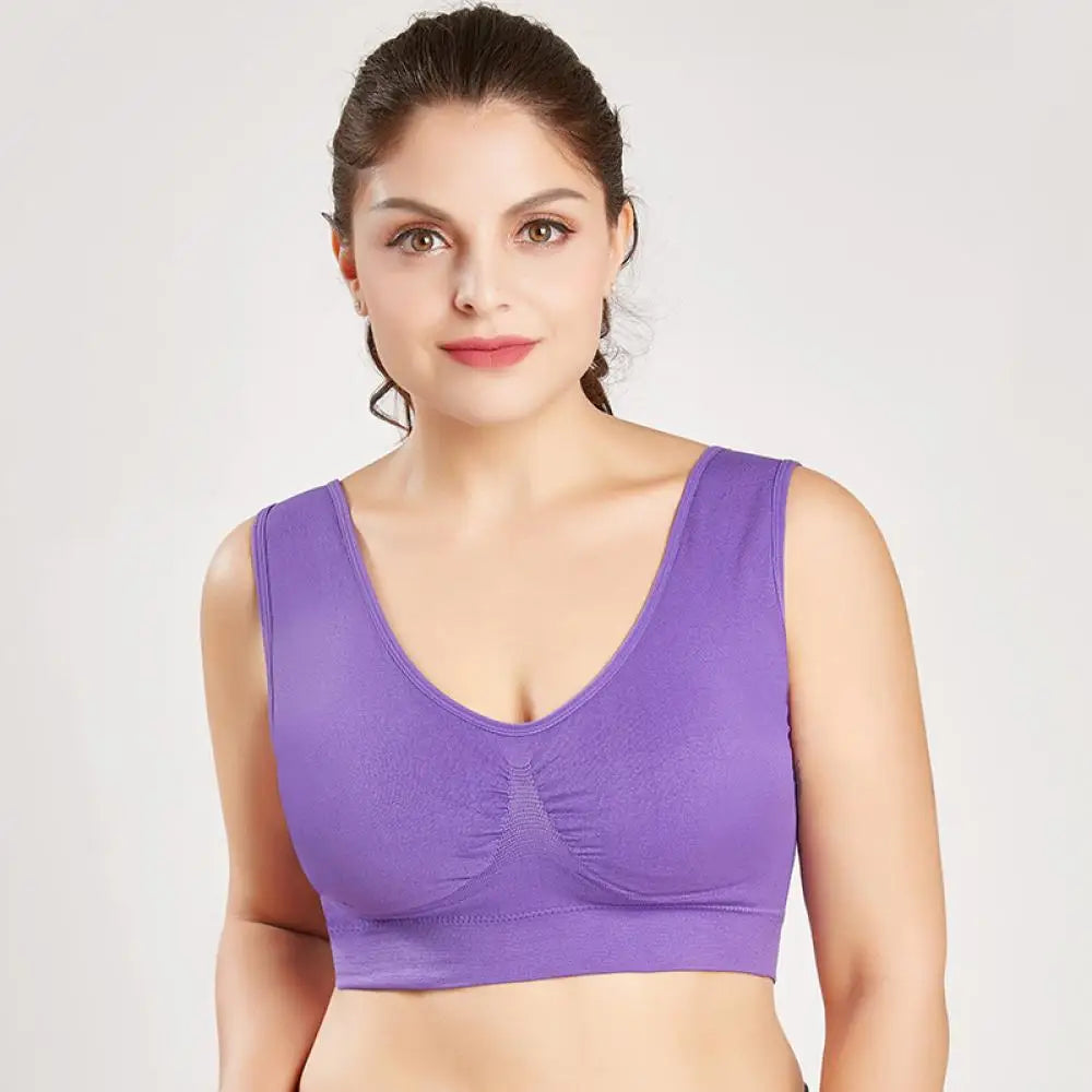 L-6XL Sports Bras for Women Yoga Plus Large Big Size Ladies Bralette Fat Top Underwear Padded Fitness Running Vest Brassiere