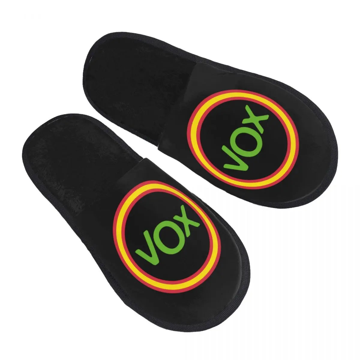 Custom Spain Vox Stripe Flag Soft Scuff With Memory Foam Slippers Women Spanish Political Party Spa House Shoes