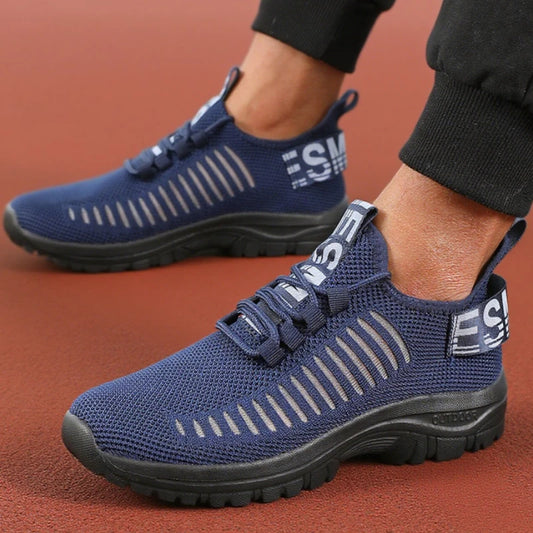 Men's Casual Sneakers Lightweight Breathable Mesh Fashion Running Shoes Outdoor Fitness Exercise Classic Slip on Walking Shoes