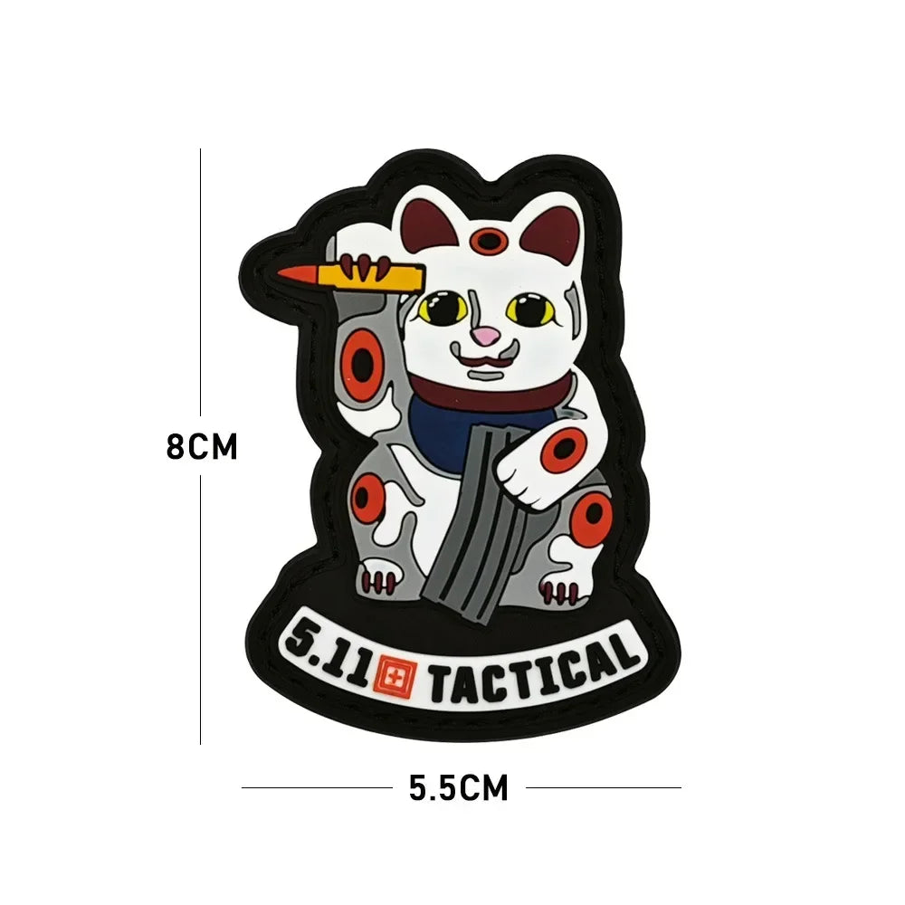 3D Tactical Military Patches PVC Fitness Armband Vests Hats Badges Soft Rubber Sword Cat Bear Morale Hook Loop Applique Emblem