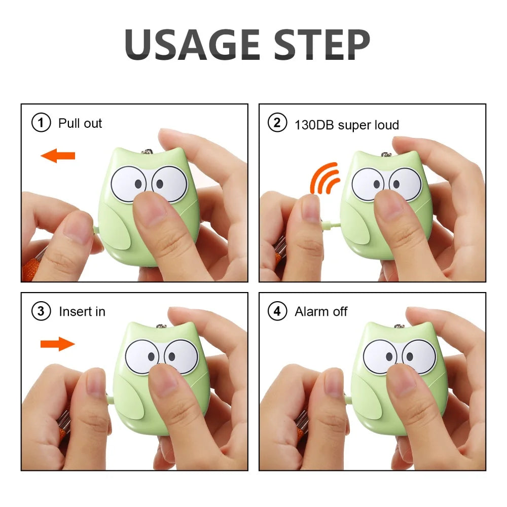 Self Defense Alarm 130dB Anti-wolf Girl Child Women Security Protect Alert Personal Safety Scream Loud Emergency Alarm Keychain