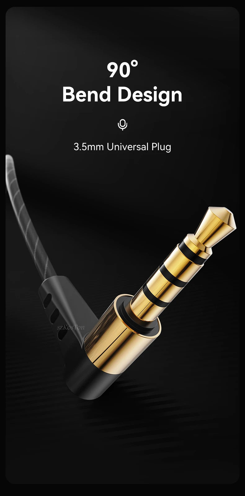 HiFi Wired Headphones with Microphone Noise-Cancelling Dynamic Earphones In Ear Earbuds Bass Headset For Sports Fitness Music