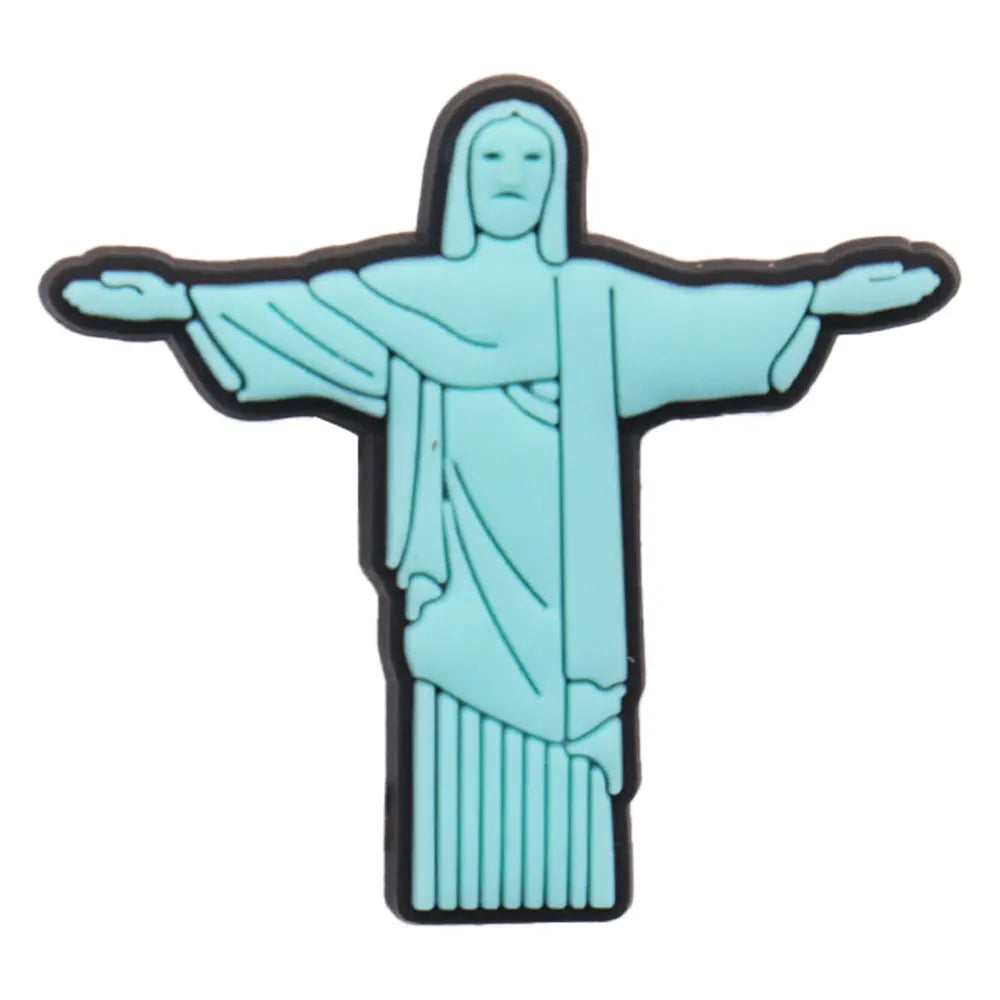 1-14Pcs Faith Jesus Love You Cross God Adult Shoe Buckle Charms Man Decorations DIY Kids Birthday Gifts