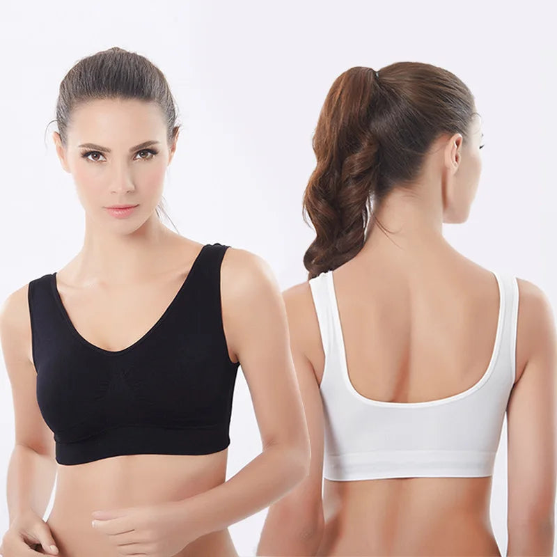 L-6XL Sports Bras for Women Yoga Plus Large Big Size Ladies Bralette Fat Top Underwear Padded Fitness Running Vest Brassiere