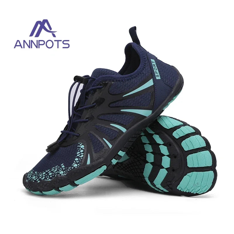 New Couple Water Shoes Aqua Shoes Five-finger Swimming Shoes 35-47 Size Beach Sports Shoes Fashion Men's Fitness Shoes