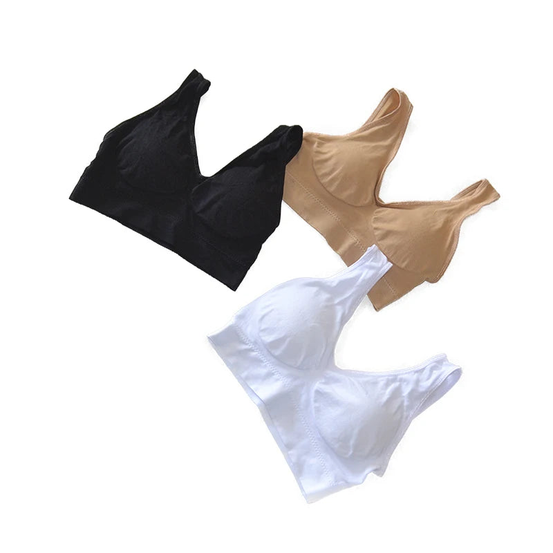 L-6XL Sports Bras for Women Yoga Plus Large Big Size Ladies Bralette Fat Top Underwear Padded Fitness Running Vest Brassiere