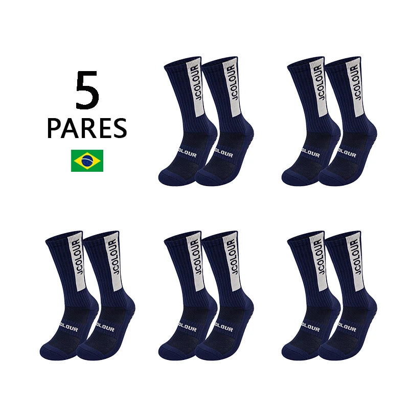 5 Pops, Non-slip Sports Socks, Training Socks, Mid-top Cycling Socks, Football, Running, Fitness,Polyamide