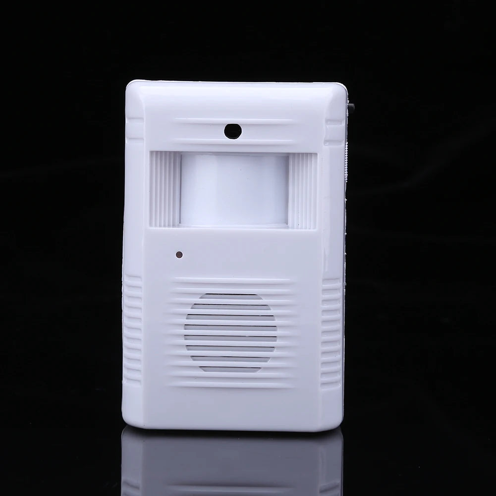 White Welcome Greeting Doorbell Wireless Human Body Sensor Doorbell Smart Alert System Security Convenient for Business Store