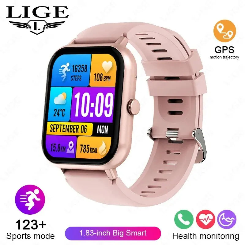 LIGE 2024 Bluetooth Calling Smart Watch For Men Women Full Touch Screen Sports Fitness Watch Man Smart Watches Women Smartwatch