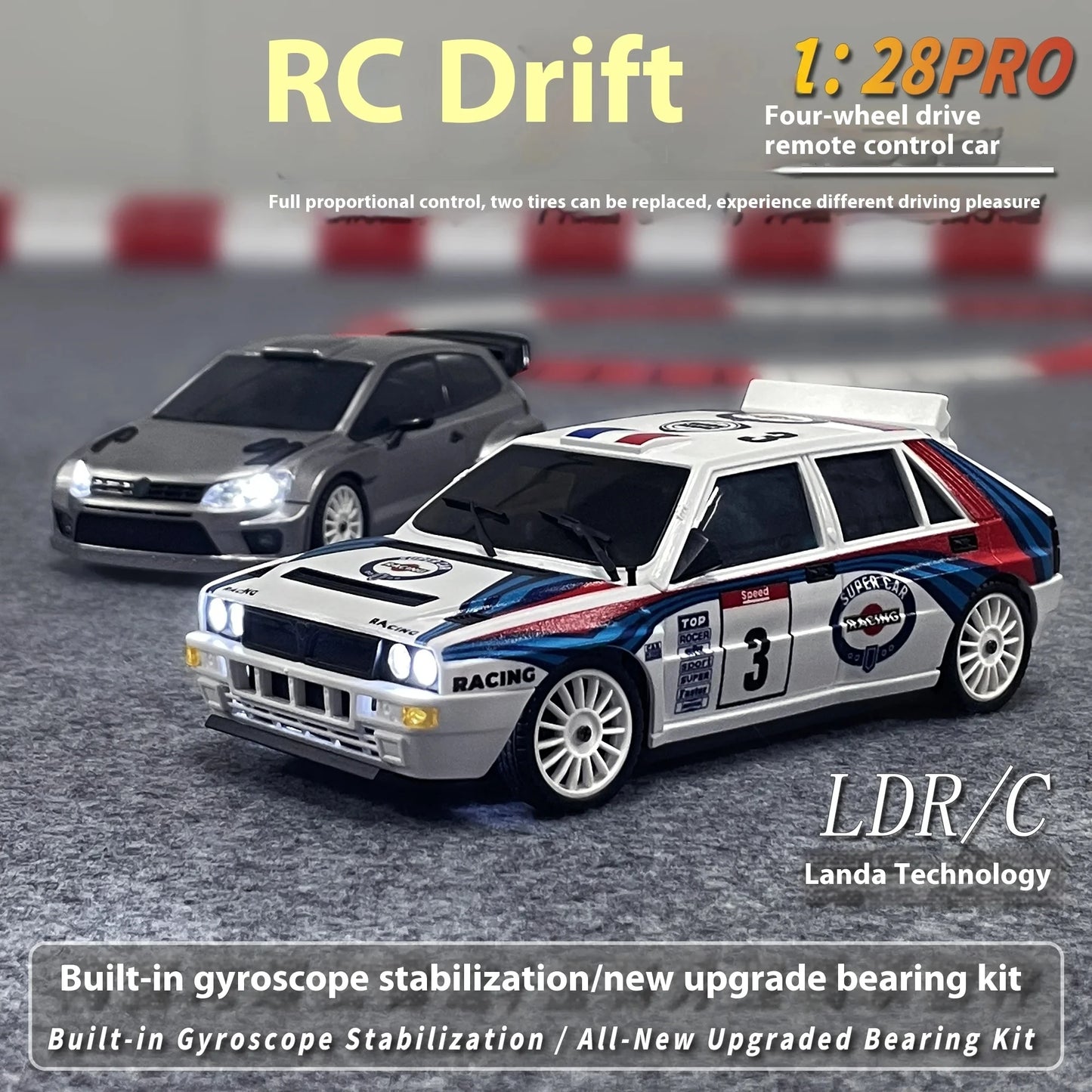 LDRC RC Drift Car 2801PRO 2802PRO 2803PRO 2804PRO 1/28 4WD With Gyroscope Full Proportional Throttle and Steering Car Toys
