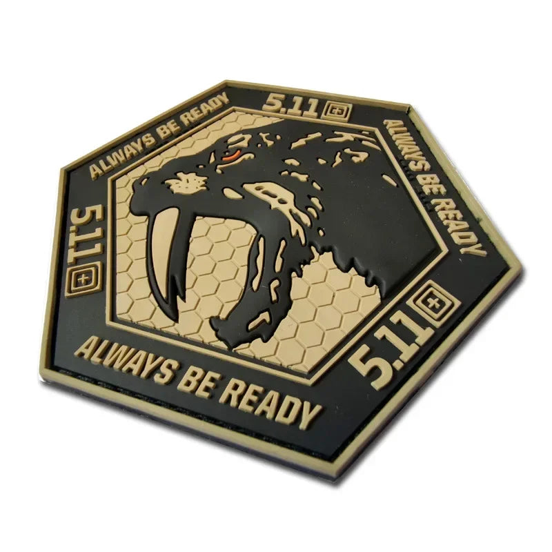 3D Tactical Military Patches PVC Fitness Armband Vests Hats Badges Soft Rubber Sword Cat Bear Morale Hook Loop Applique Emblem