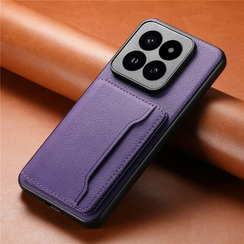 Multifunctional Leather Wallet Phone Case Coque For Xiaomi 15T 17 Pro Max M14 Ultra 13 Pro Ultra Poco F5 14T Card Holder Cover