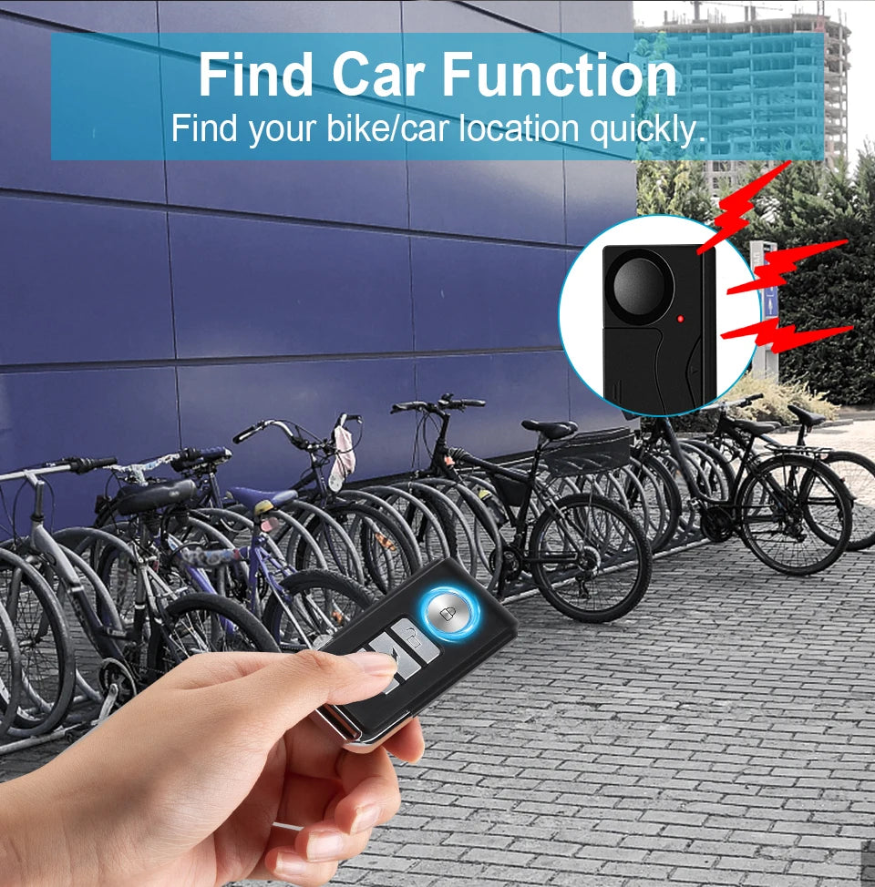 Wireless Door Window Vibration Sensor Alarm 110dB Anti-theft Remote Control Detectors Home Security Alarm System