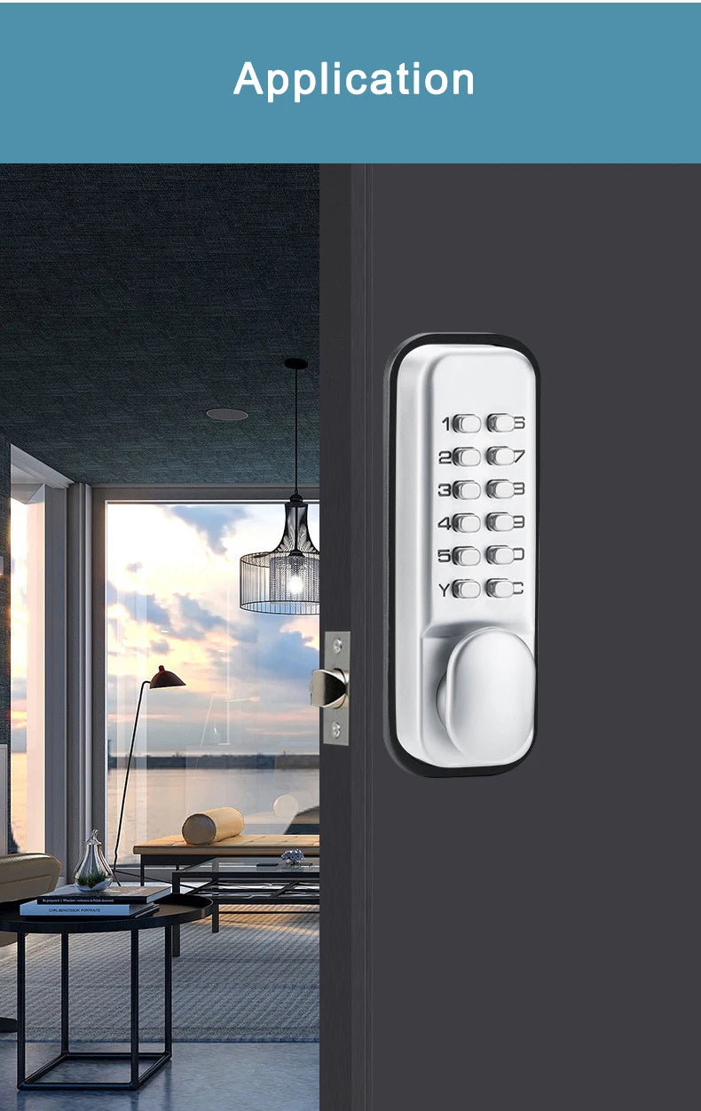 Waterproof Mechanical Password Code Number Single Latch Lock For Outdoor Wooden Door