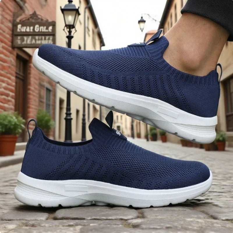New Men's Walking Shoes Stretch Flex Mesh Male Yoga Fitness Shoes Fashion Breathable Vulcanized Fitness Sneakers Tenis Masculino