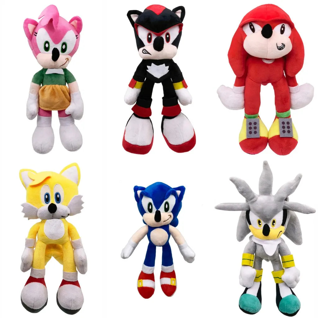 27-35cm Sonic Plush Stuffed Toys Shadow Tails Jet the Hawk Blaze the Cat Soft the Hedgehog Plushies Doll Kids Birthday Gifts Toy