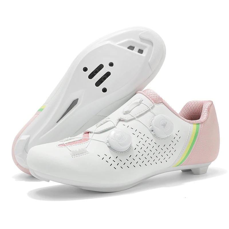 LIANYI July New Double Buckle Cycling Shoes Couple Bicycle Self-Locking SPD Road Bike MTB Cycling Sports Fitness Training Shoes
