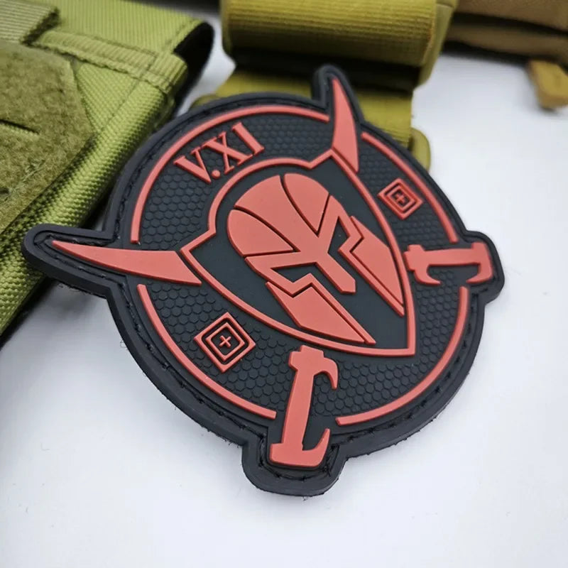 3D Tactical Military Patches PVC Fitness Armband Vests Hats Badges Soft Rubber Sword Cat Bear Morale Hook Loop Applique Emblem