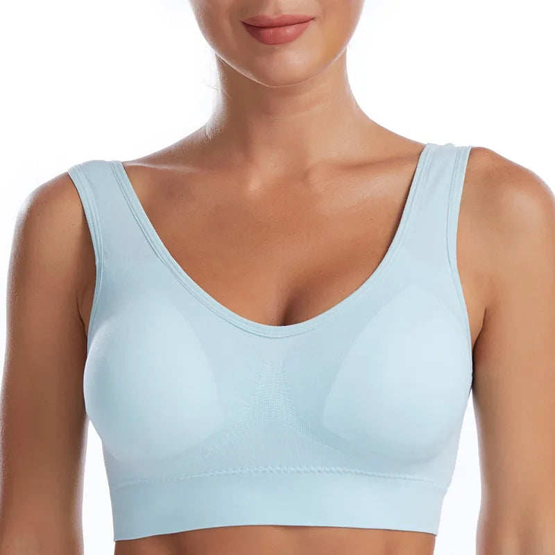 L-6XL Sports Bras for Women Yoga Plus Large Big Size Ladies Bralette Fat Top Underwear Padded Fitness Running Vest Brassiere
