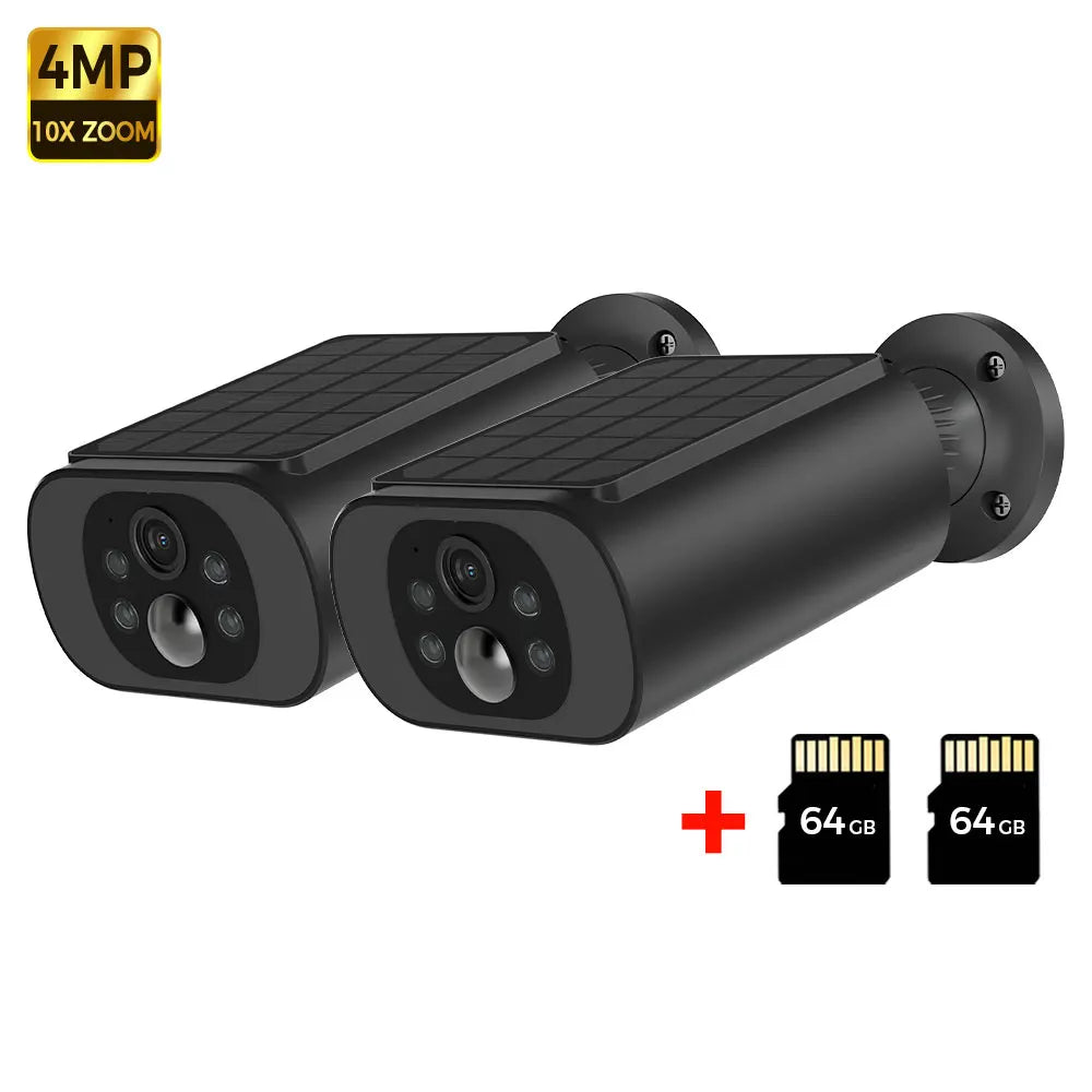 ALEVIO Solar Camera Outdoor WIFI  Wireless Security Cam 2.5K Ultra Standby Time PIR Light Color Night Vision AI Detect CCTV Cam