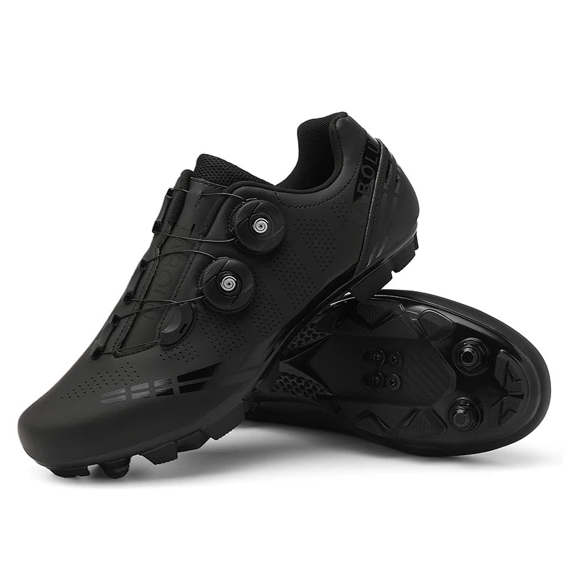 Double Buckle Cycling Shoes Men Women Nylon Bike Riding Shoes Mountain Road Bicycle Sneakers Cycling Fitness Training Shoes Male