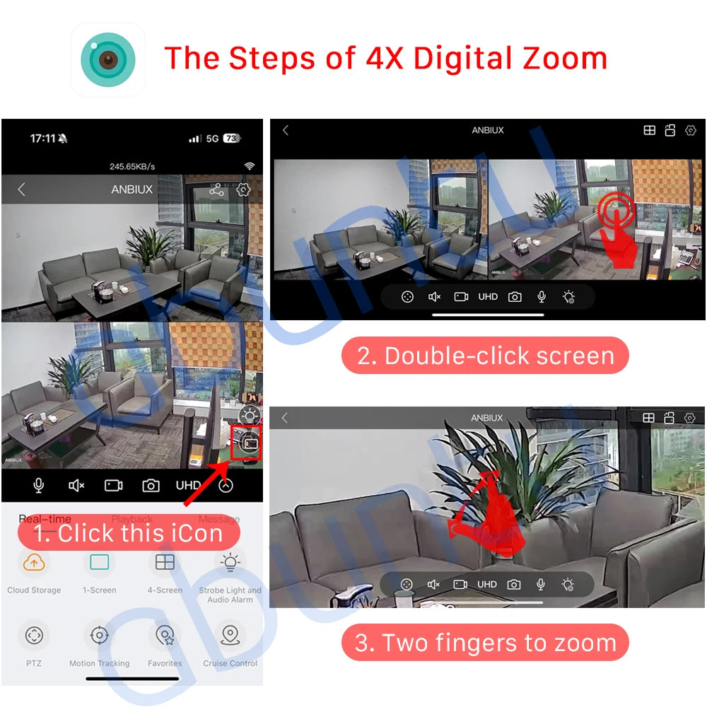 12MP 6K PTZ Wifi Camera 8X Digital Zoom Outdoor Dual Screens Wifi Surveillance Camera Night Vision CCTV IP Security Camera ICSEE