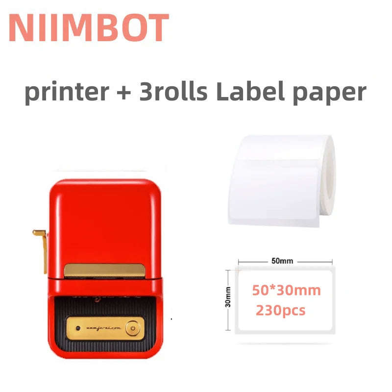 NIIMBOT B21 Label Printer Portable Wir-eless Bluetooth Thermal Label Maker Sticker Printer Label paper
