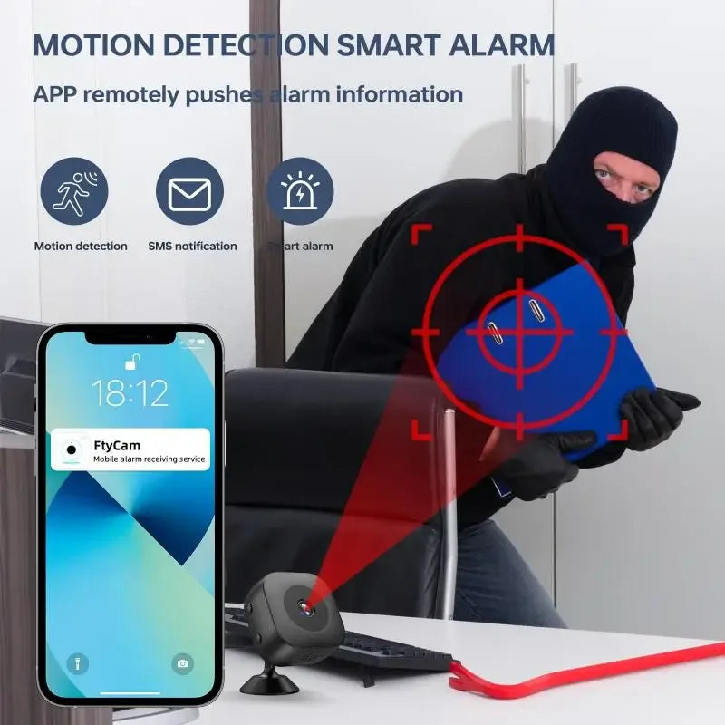 6K Mini Security Camera Pro FullHD WiFi Surveillance With 2 Way Audio Motion Detection Infrared Night Vision Security Cam