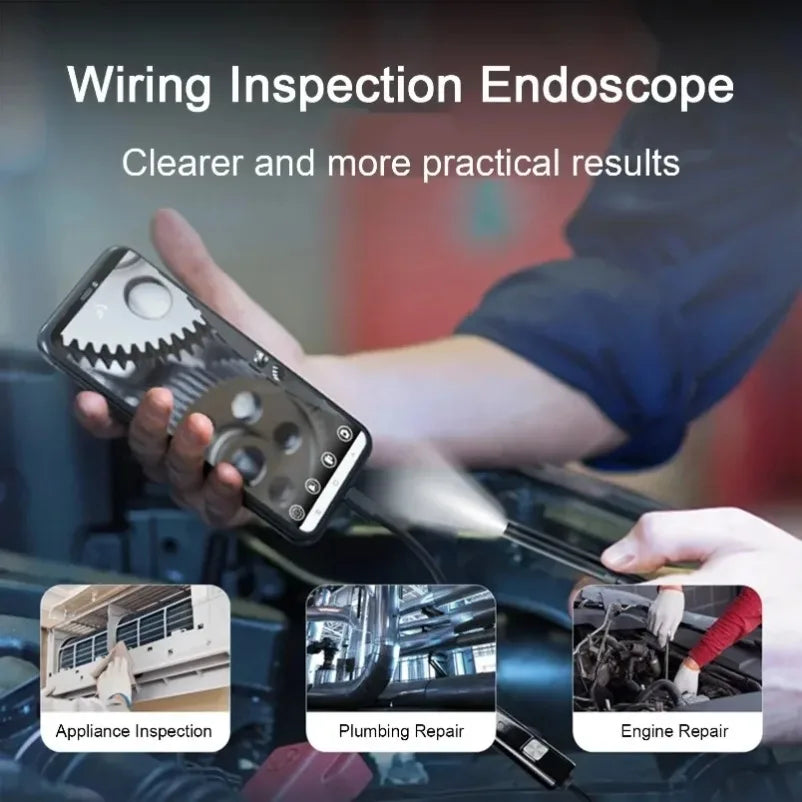 Type-C 7mm Endoscope Scope Camera 1m 1.5m 2m for Car Scenarios Endoscope Camera with 6 Led Lights Ideal for Car Engines