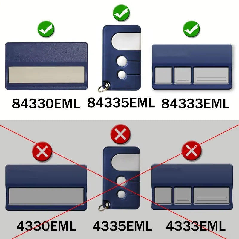 84330E 84333E 84335E 84335EML 94335E 94335EML MERLIN C940 C943 C945 CM842 CM844 Remote Control Garage Door Opener 433.92MHz