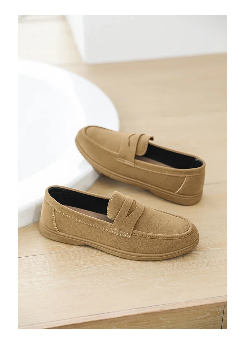 Genuine Leather Men Casual Shoes Luxury Brand Breathable Slip on Black Driving Shoes Moccasins Plus Size 39-45 Soft Men Loafers