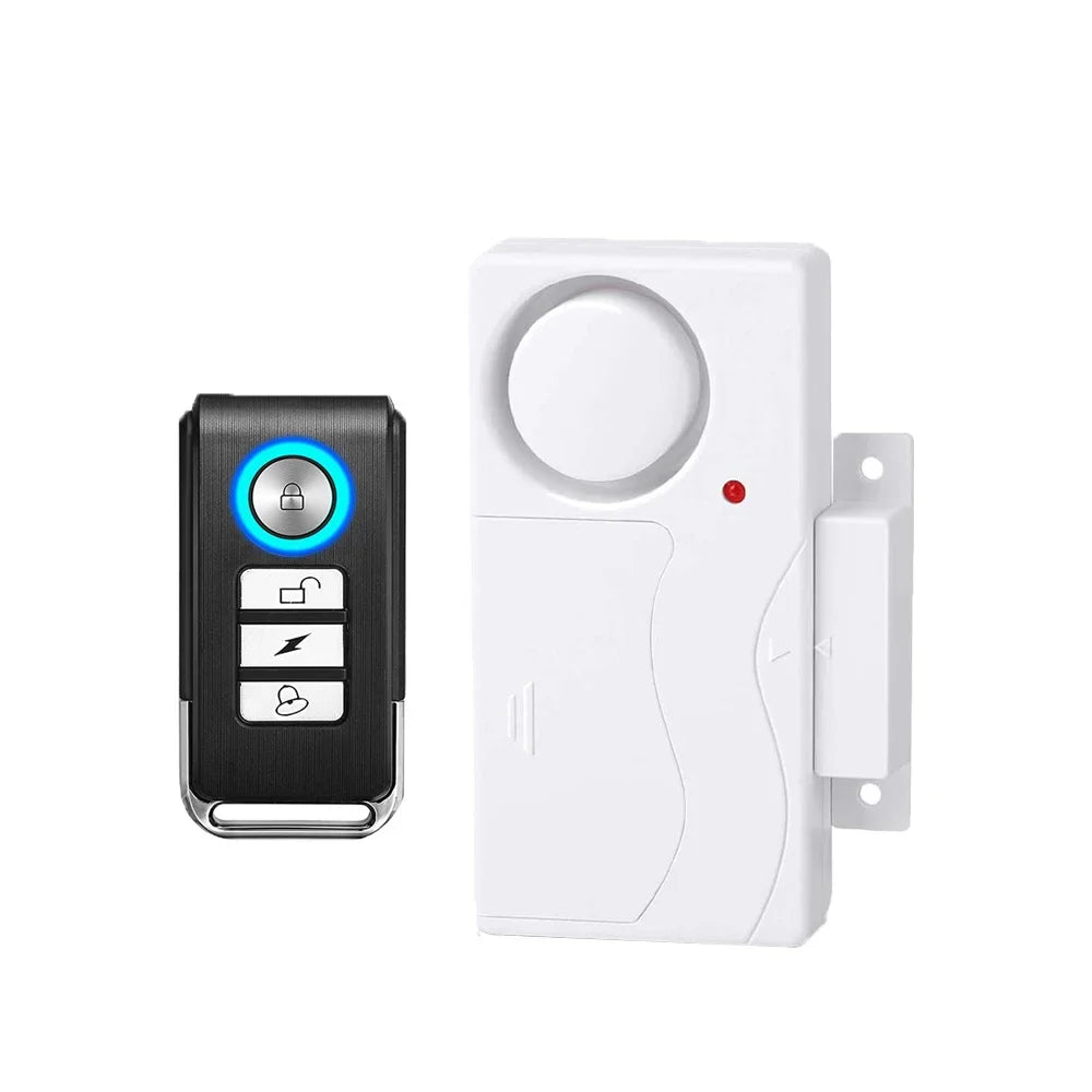 Wireless Door Window Vibration Sensor Alarm 110dB Anti-theft Remote Control Detectors Home Security Alarm System
