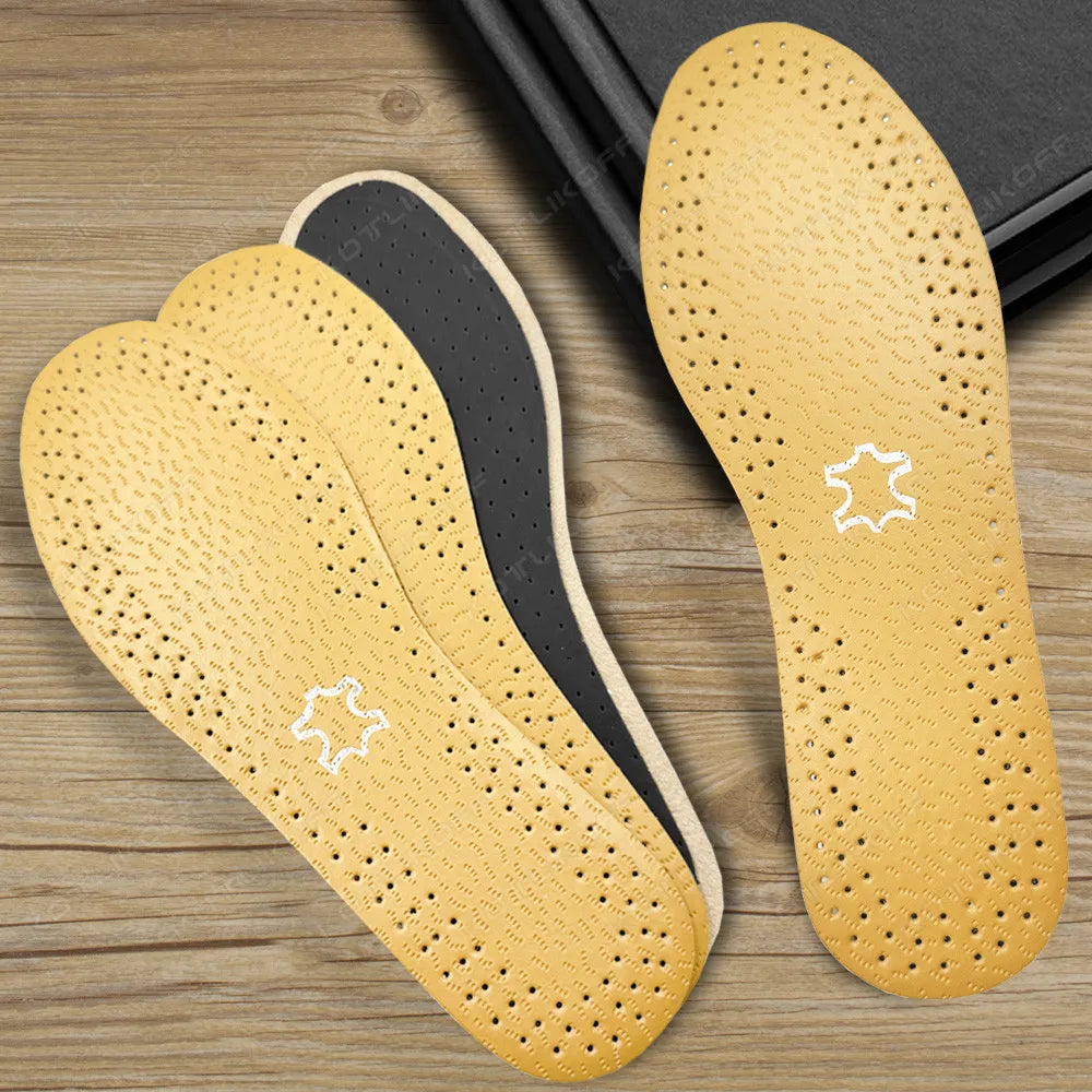 Ultra Thin Breathable Leather Shoe Insoles For Women Men Business Shoes Pads Soft  Absorb Sweat Deodorant ReplacementInner Soles
