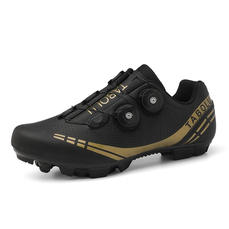 Double Buckle Cycling Shoes Men Women Nylon Bike Riding Shoes Mountain Road Bicycle Sneakers Cycling Fitness Training Shoes Male