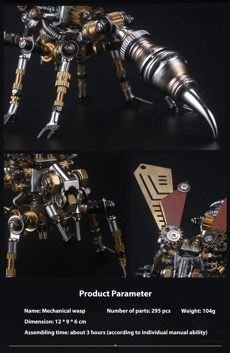 Mechanical Insect Iron Metal DIY Building Blocks 3D Three-Dimensional Assembly Model Puzzle toys Birthday Gift for Kid Adult