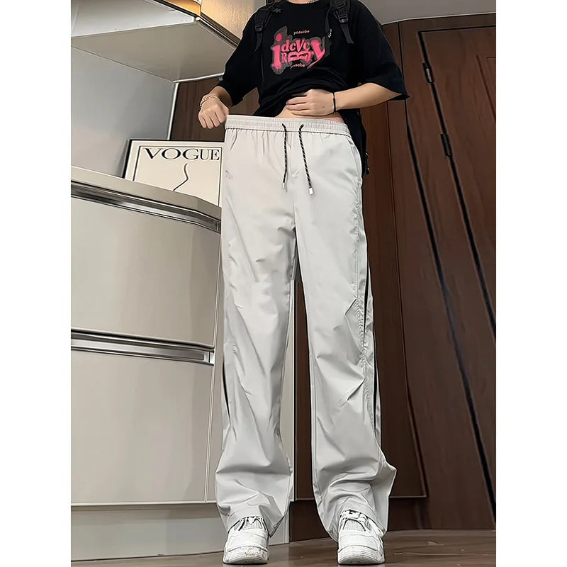 Quick-drying Jacket Men's Autumn Spliced   mesh Breathable Pants American Paratrooper Overalls