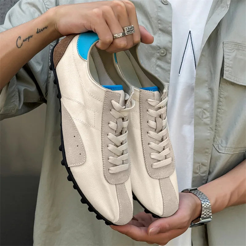 New Women Men High Quality Lace-Up Comfortable Soft Sole Flatsshoes Outdoor Casual Breathable Sneakers Fitness Shoes Male Shoes
