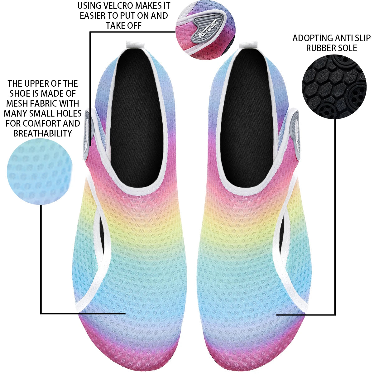 Diving Shoes Women Aqua Shoes Men Beach Swimming Water Sport Socks Barefoot Sneaker Fitness Dance Swim Surfing Snorkeling Shoes