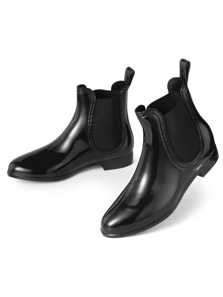 Comemore Rubber Rain Boots Women Waterproof Galoshes Shoe 2023 Ladies Fashion Apring Shoes Anti-Skid Ankle Boot Botas Femininas