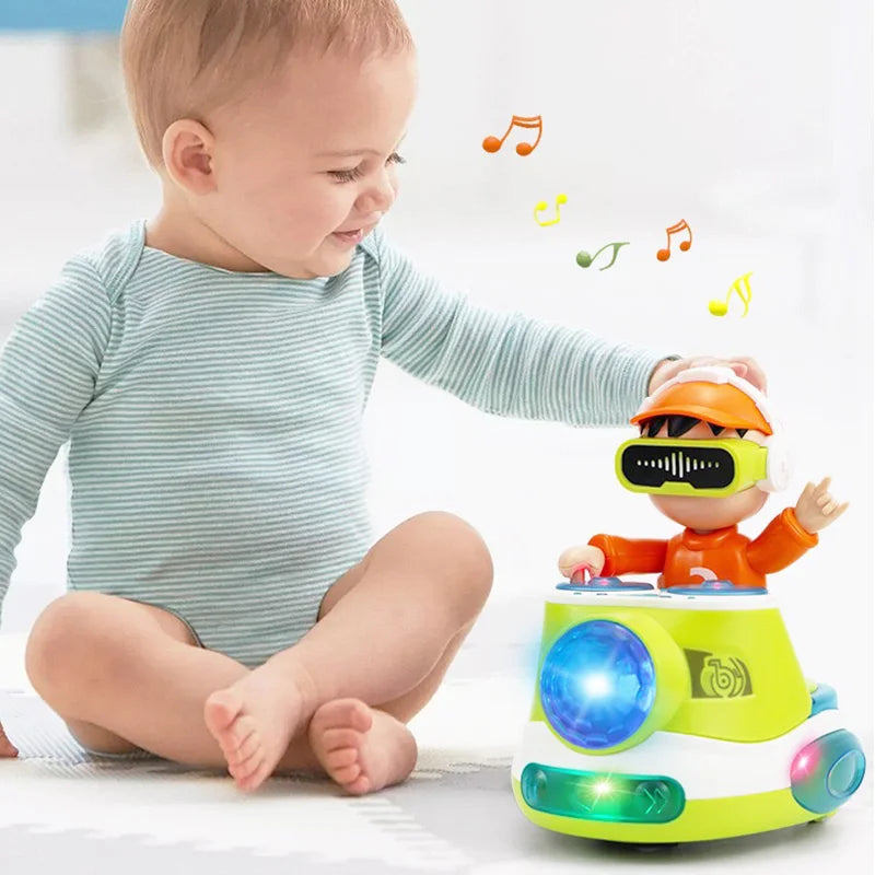 Toddler DJ Car Electronic DJ Bouncin Beats with Music Lights Bouncing Action Swing Dancing Learning Interactive Toy for Kid Gift