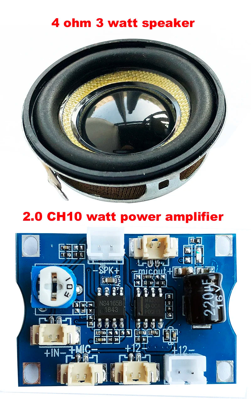 Waterproof Microphone Speaker In 1 Device for Security Camera Outdoor for IP Camera Audio Recording Two Way Radio Interphone