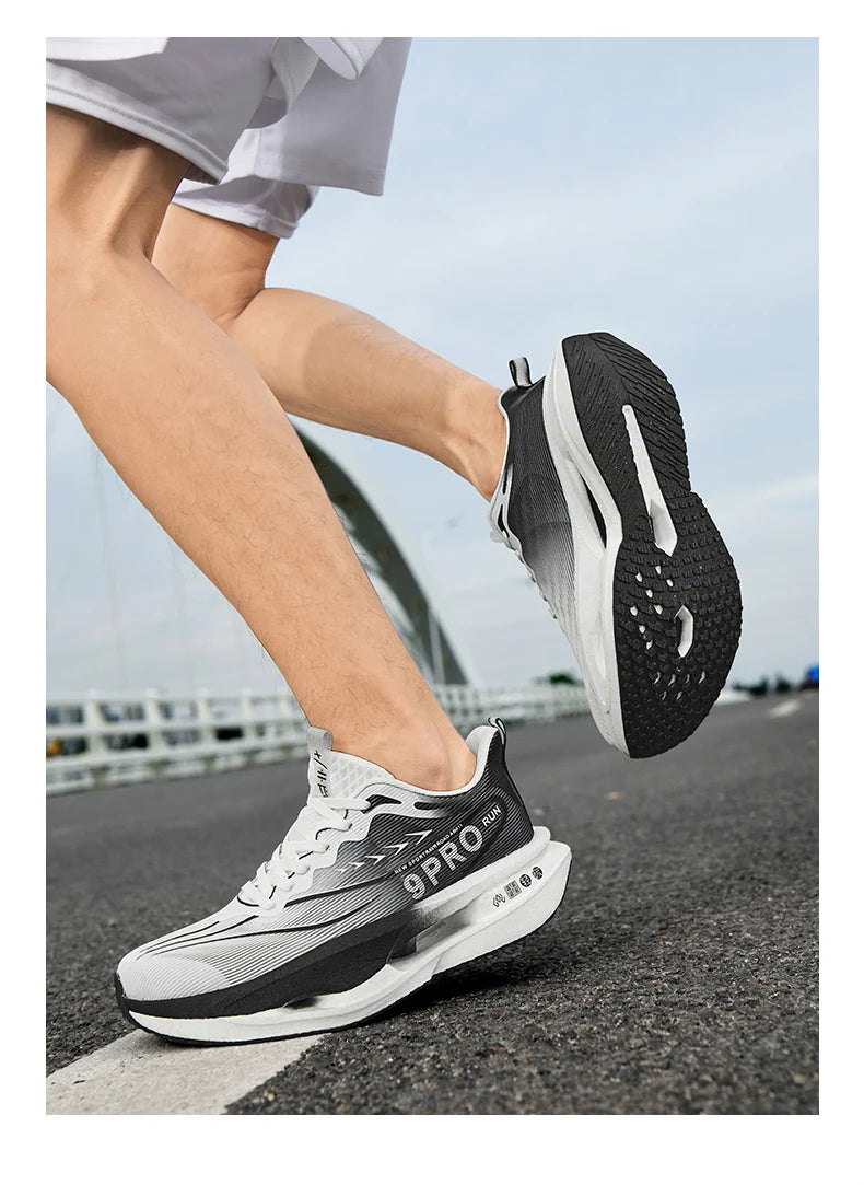 Men's Sneakers 9PRO Carbon Board Skeleton Cushioning Marathon Running Shoes Outdoor Fitness Training Sports Tennis Shoes Women's