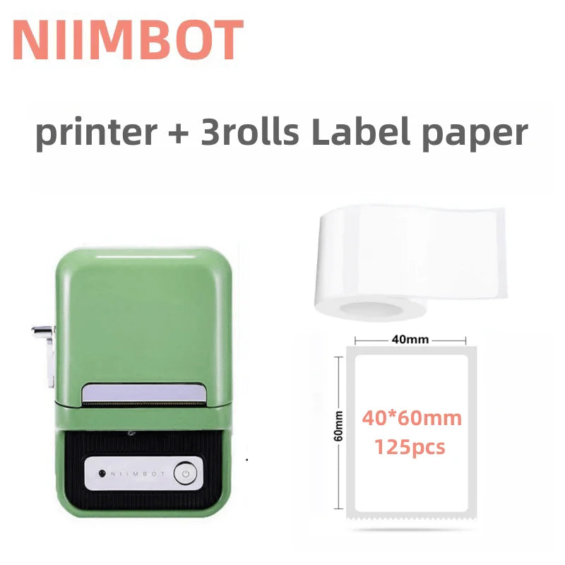 NIIMBOT B21 Label Printer Portable Wir-eless Bluetooth Thermal Label Maker Sticker Printer Label paper