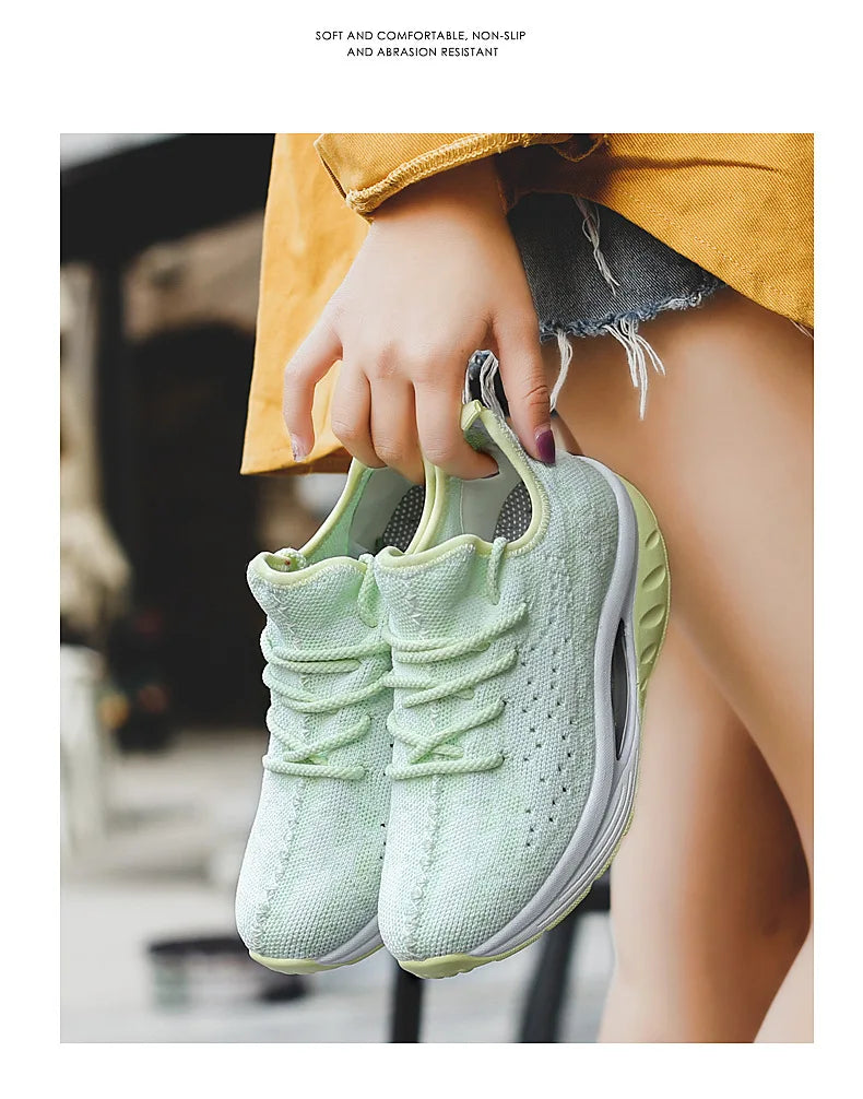 Women's Sneakers Platform Toning Wedge Zapatillas Sports Shoes for Woman Swing Slimming Sneakers Fitness Gym Walking Footwear88