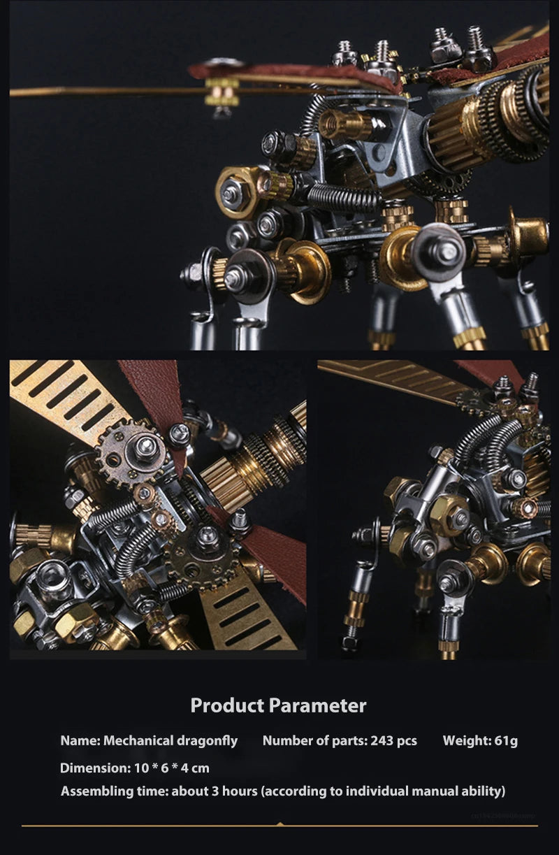 Mechanical Insect Iron Metal DIY Building Blocks 3D Three-Dimensional Assembly Model Puzzle toys Birthday Gift for Kid Adult