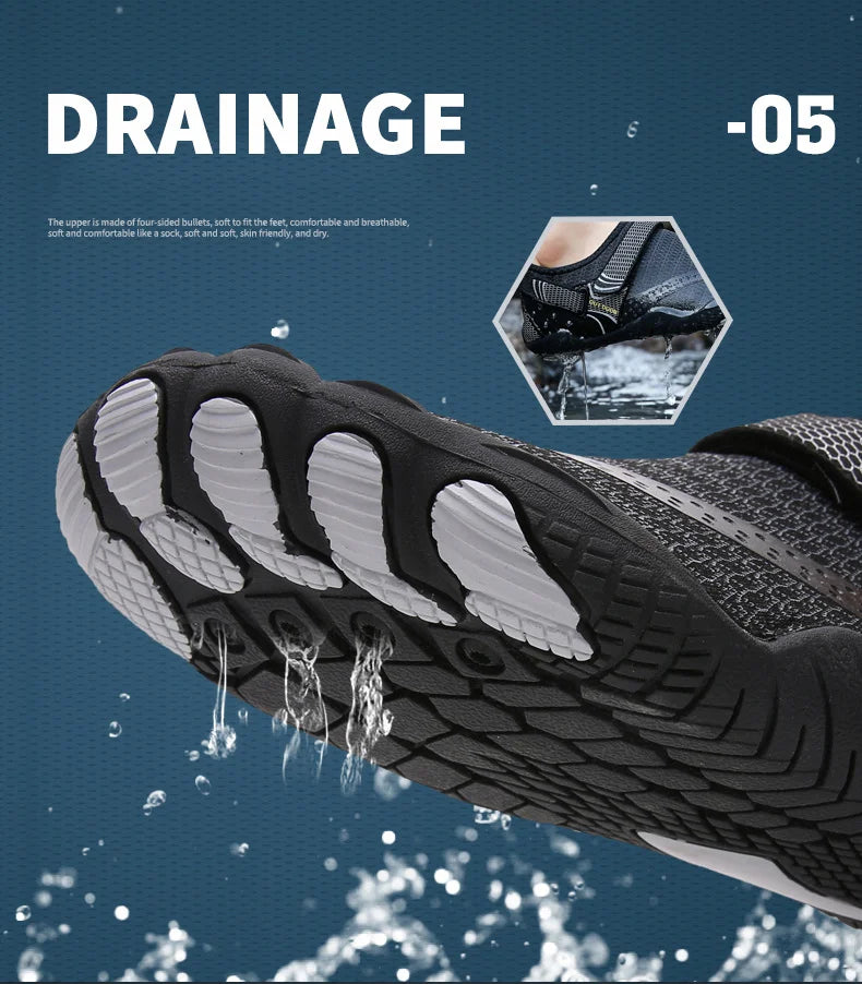 Men Water Shoes Women Wading Sneakers Drainage Barefoot Beach Aqua Shoes Quick Dry Fitness Yoga Shoes Sea Diving Swim Sandals