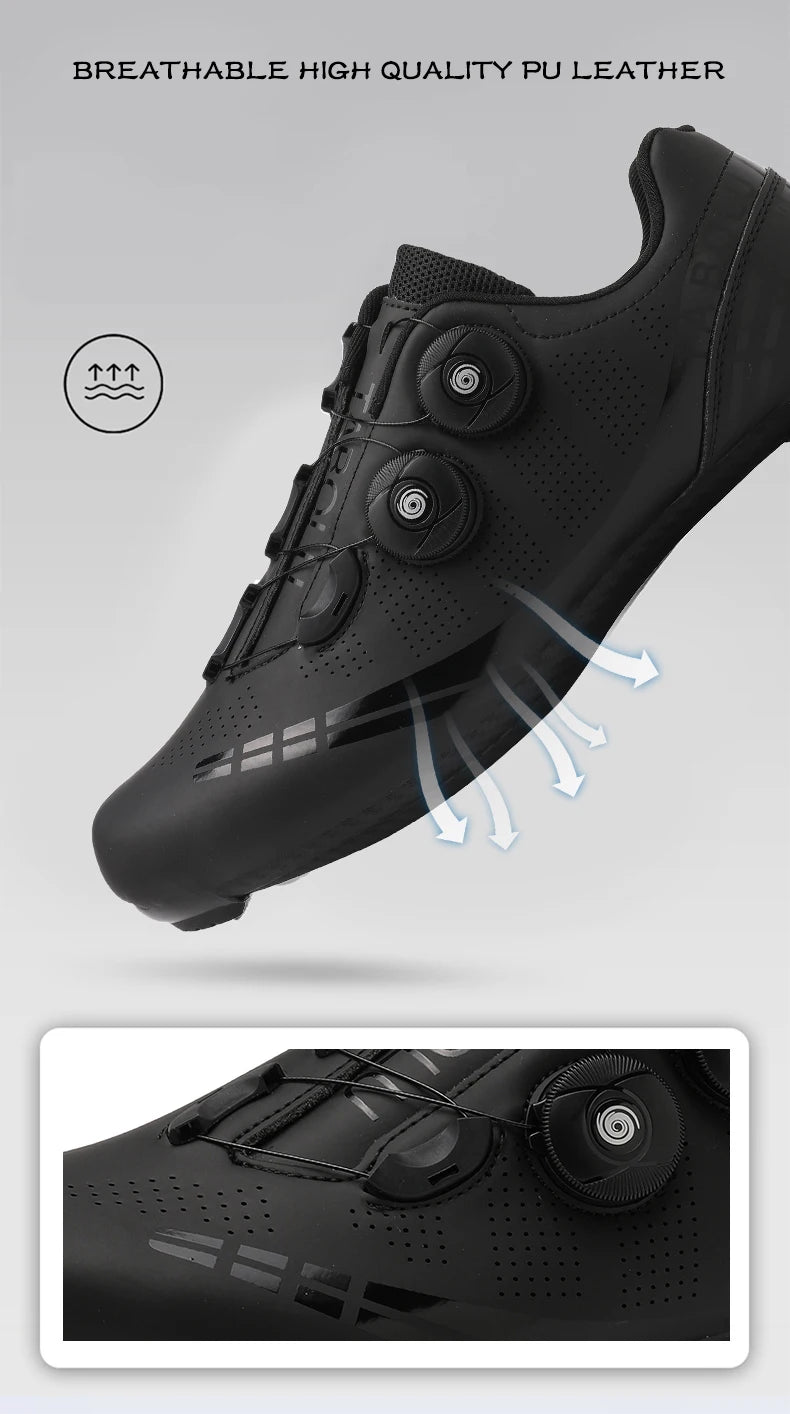 Double Buckle Cycling Shoes Men Women Nylon Bike Riding Shoes Mountain Road Bicycle Sneakers Cycling Fitness Training Shoes Male