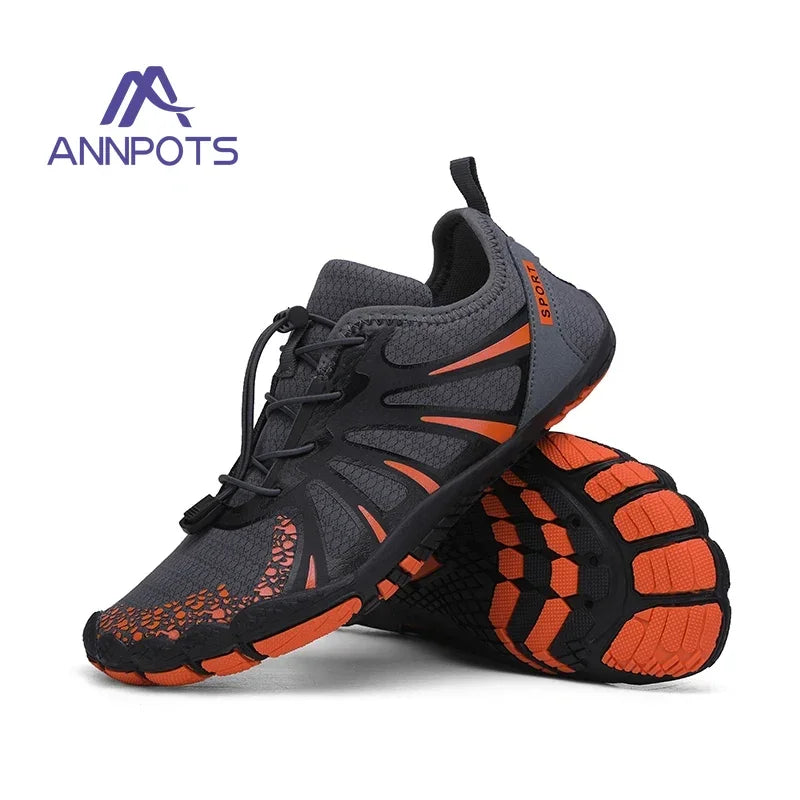 New Couple Water Shoes Aqua Shoes Five-finger Swimming Shoes 35-47 Size Beach Sports Shoes Fashion Men's Fitness Shoes
