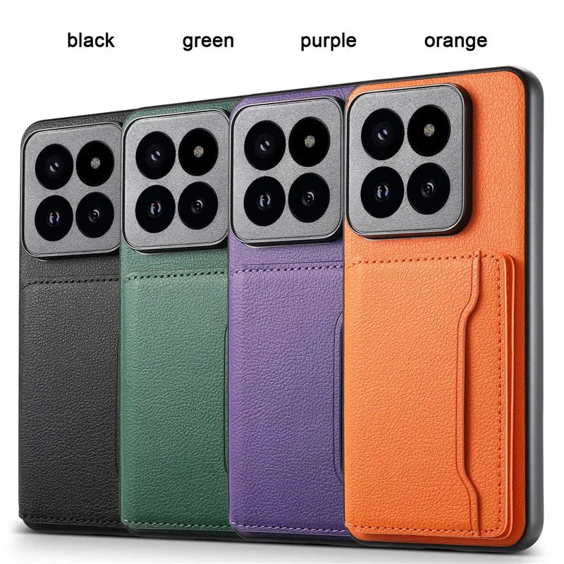 Multifunctional Leather Wallet Phone Case Coque For Xiaomi 15T 17 Pro Max M14 Ultra 13 Pro Ultra Poco F5 14T Card Holder Cover